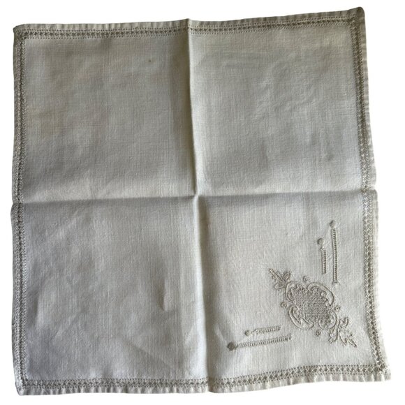Vintage Ladies Embroidered Linen Handkerchief Set Of 4 Dainty - Picture 4 of 7